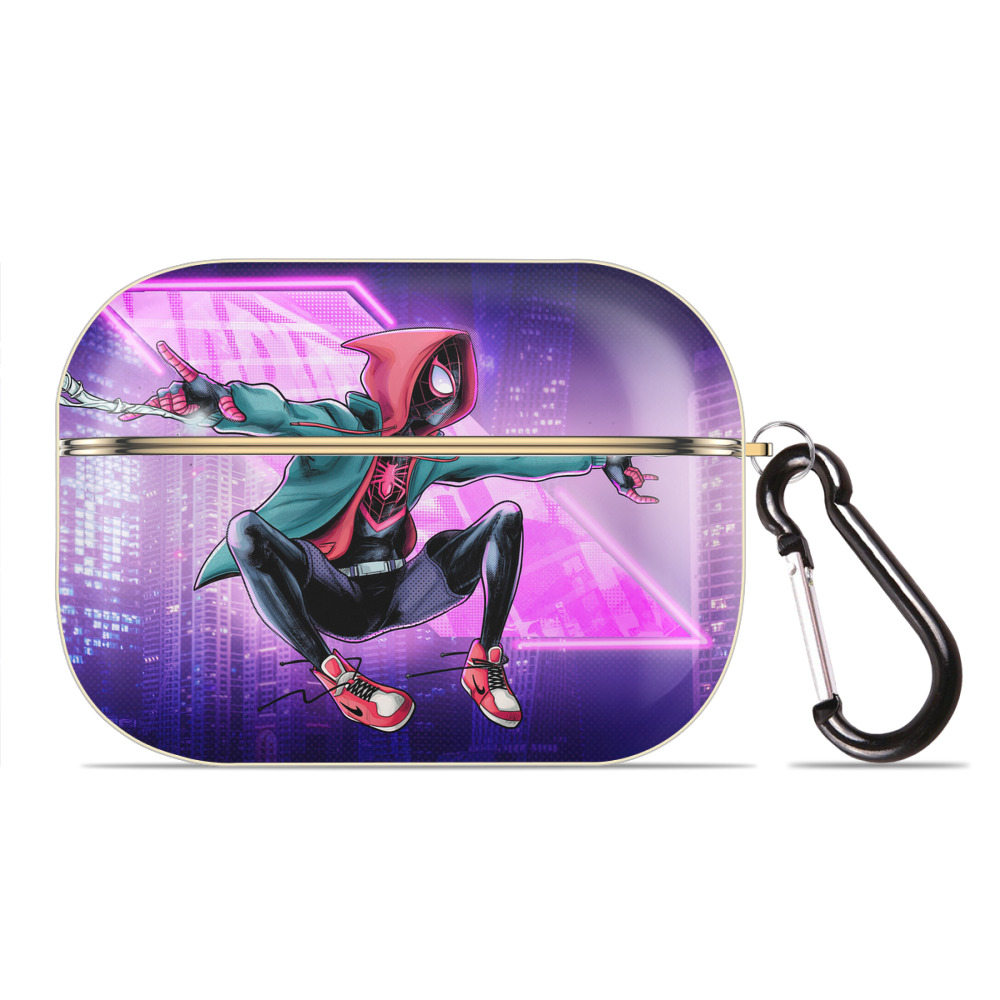 （画像用） Spider Man スパイダーマン 【AirPods Pro用】ハードシェル保護ケース｜耐衝撃・防指紋・カラビナ付き商品仕様