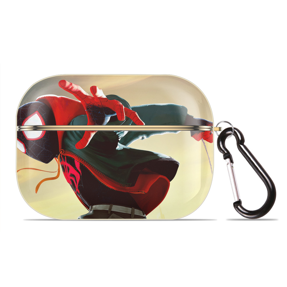 （画像用） Spider Man スパイダーマン 【AirPods Pro用】ハードシェル保護ケース｜耐衝撃・防指紋・カラビナ付き商品仕様