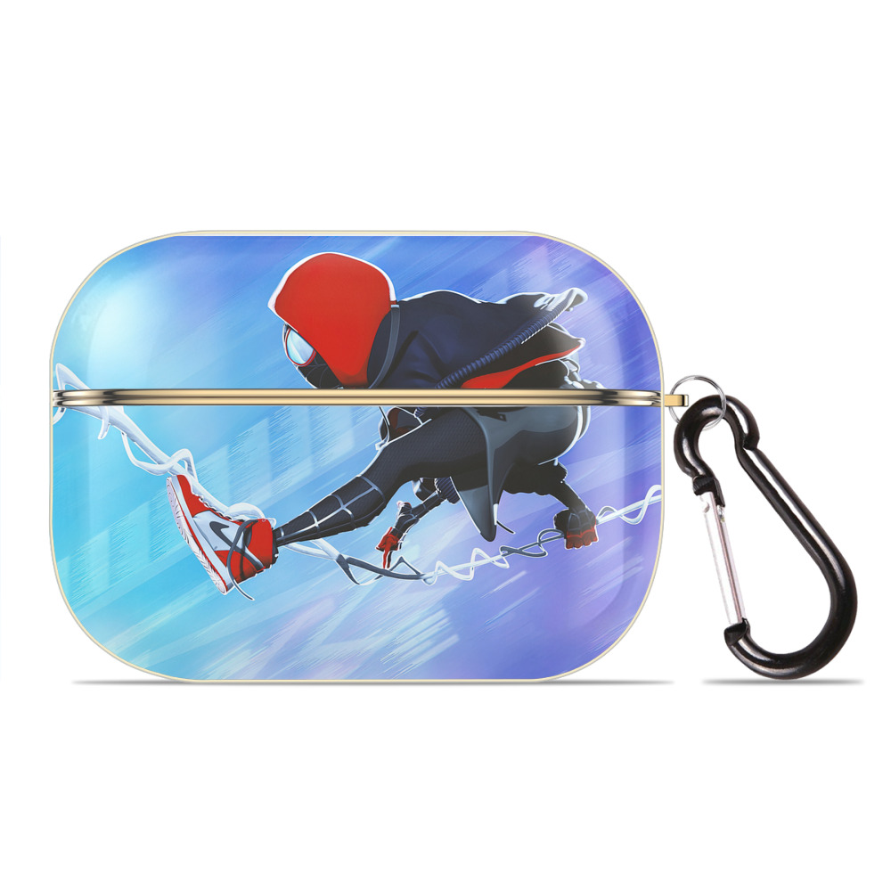 （画像用） Spider Man スパイダーマン 【AirPods Pro用】ハードシェル保護ケース｜耐衝撃・防指紋・カラビナ付き商品仕様