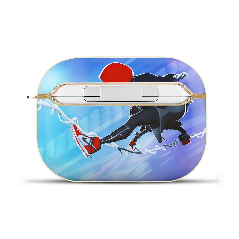 （画像用） Spider Man スパイダーマン 【AirPods Pro用】ハードシェル保護ケース｜耐衝撃・防指紋・カラビナ付き商品仕様