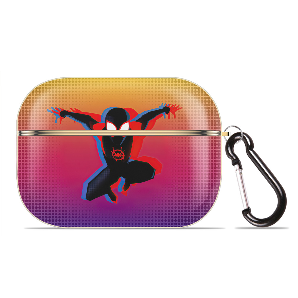 （画像用） Spider Man スパイダーマン 【AirPods Pro用】ハードシェル保護ケース｜耐衝撃・防指紋・カラビナ付き商品仕様