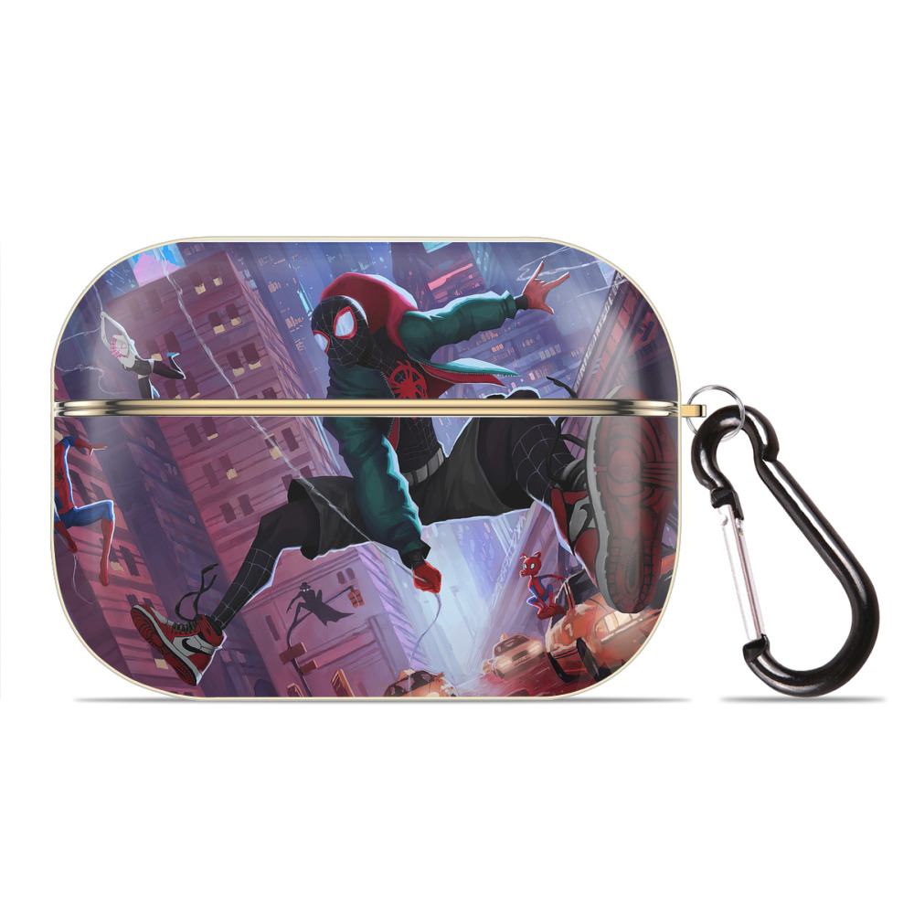 （画像用） Spider Man スパイダーマン 【AirPods Pro用】ハードシェル保護ケース｜耐衝撃・防指紋・カラビナ付き商品仕様