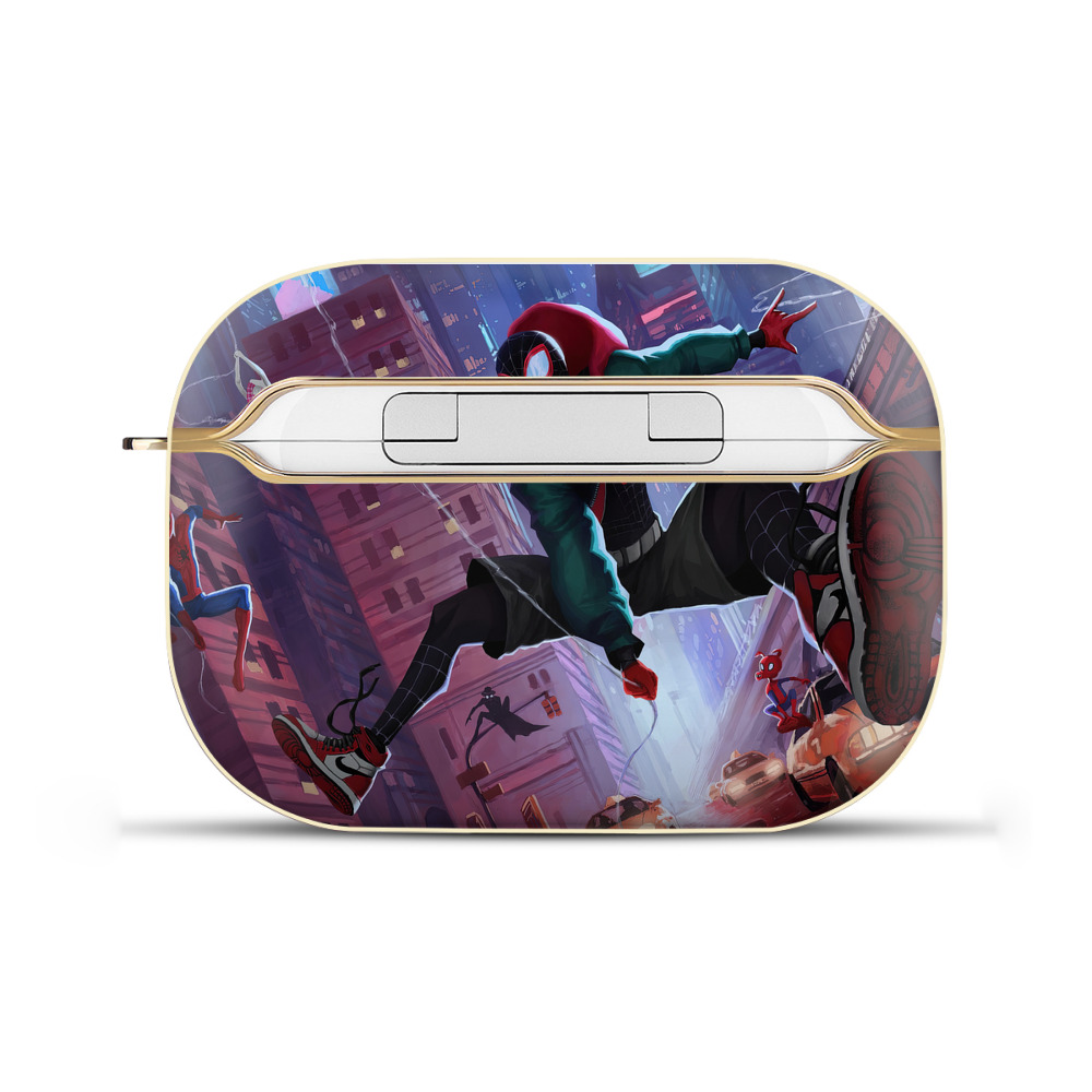 （画像用） Spider Man スパイダーマン 【AirPods Pro用】ハードシェル保護ケース｜耐衝撃・防指紋・カラビナ付き商品仕様