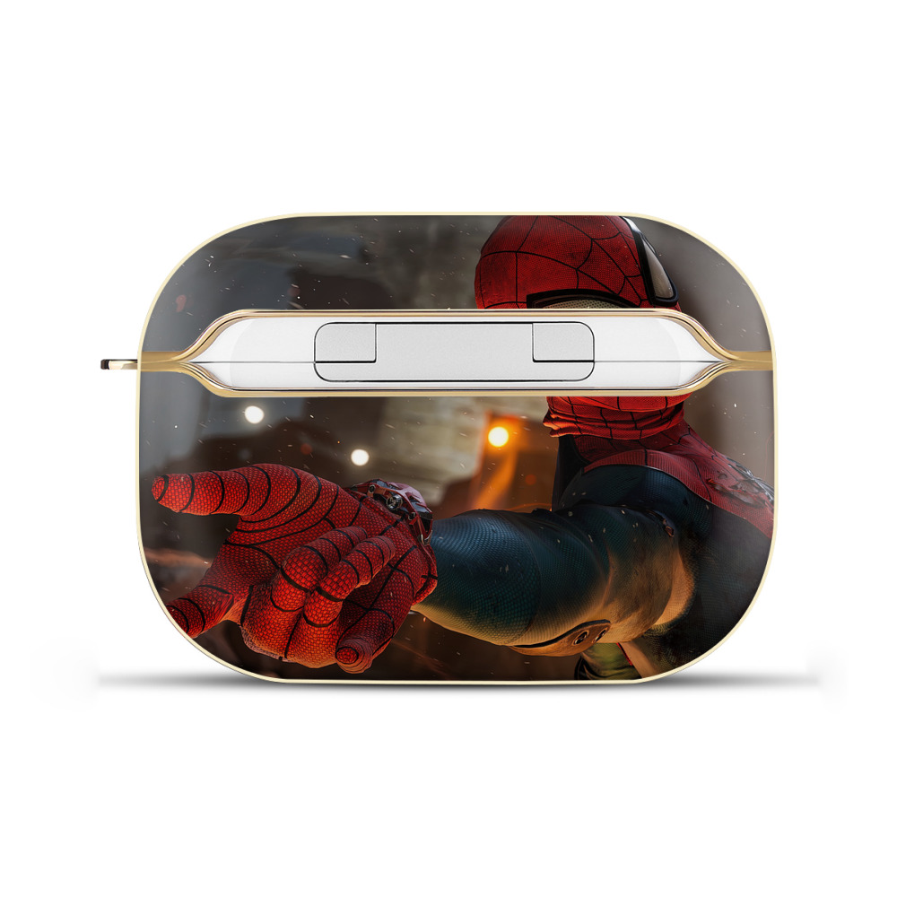 （画像用） Spider Man スパイダーマン 【AirPods Pro用】ハードシェル保護ケース｜耐衝撃・防指紋・カラビナ付き商品仕様