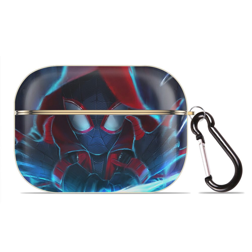 （画像用） Spider Man スパイダーマン 【AirPods Pro用】ハードシェル保護ケース｜耐衝撃・防指紋・カラビナ付き商品仕様