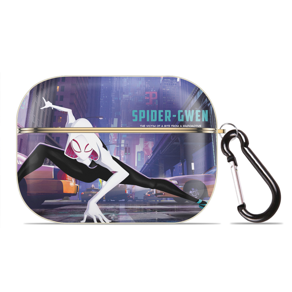 （画像用） Spider Man スパイダーマン 【AirPods Pro用】ハードシェル保護ケース｜耐衝撃・防指紋・カラビナ付き商品仕様