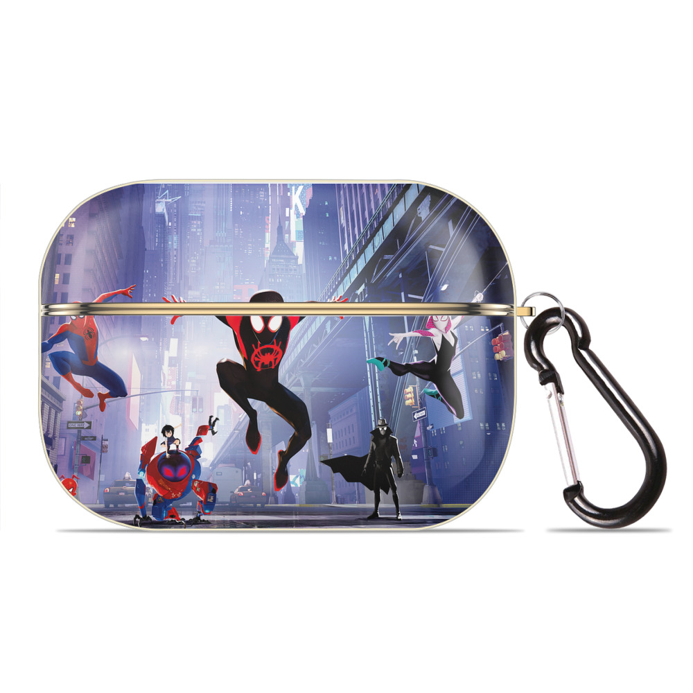 （画像用） Spider Man スパイダーマン 【AirPods Pro用】ハードシェル保護ケース｜耐衝撃・防指紋・カラビナ付き商品仕様