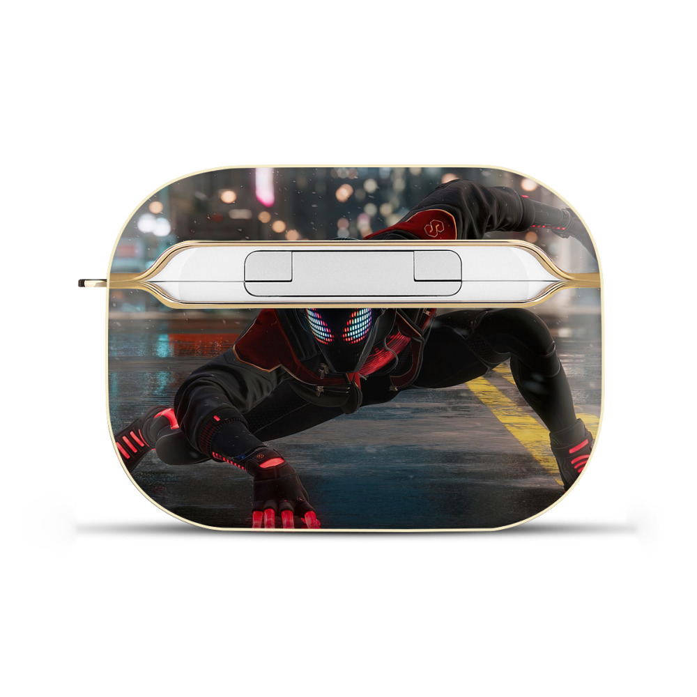 （画像用） Spider Man スパイダーマン 【AirPods Pro用】ハードシェル保護ケース｜耐衝撃・防指紋・カラビナ付き商品仕様