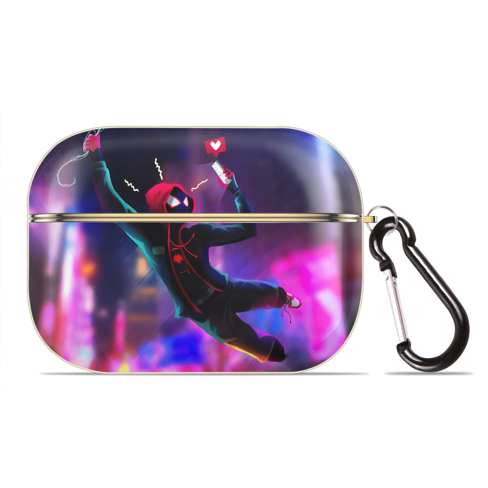 （画像用） Spider Man スパイダーマン 【AirPods Pro用】ハードシェル保護ケース｜耐衝撃・防指紋・カラビナ付き商品仕様