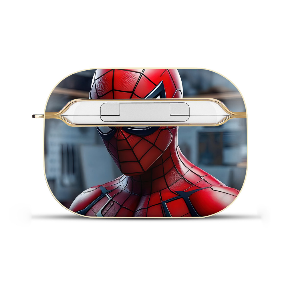 （画像用） Spider Man スパイダーマン 【AirPods Pro用】ハードシェル保護ケース｜耐衝撃・防指紋・カラビナ付き商品仕様