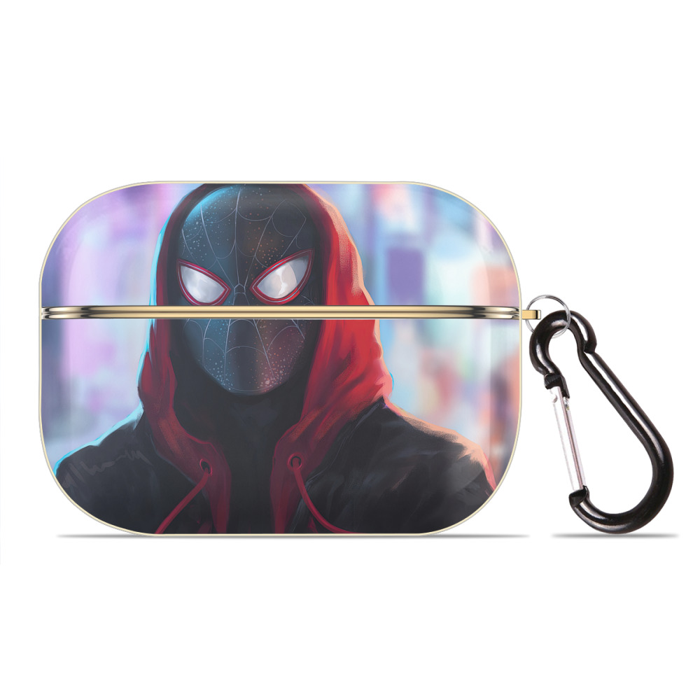 （画像用） Spider Man スパイダーマン 【AirPods Pro用】ハードシェル保護ケース｜耐衝撃・防指紋・カラビナ付き商品仕様