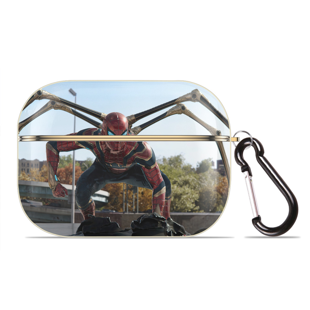 （画像用） Spider Man スパイダーマン 【AirPods Pro用】ハードシェル保護ケース｜耐衝撃・防指紋・カラビナ付き商品仕様