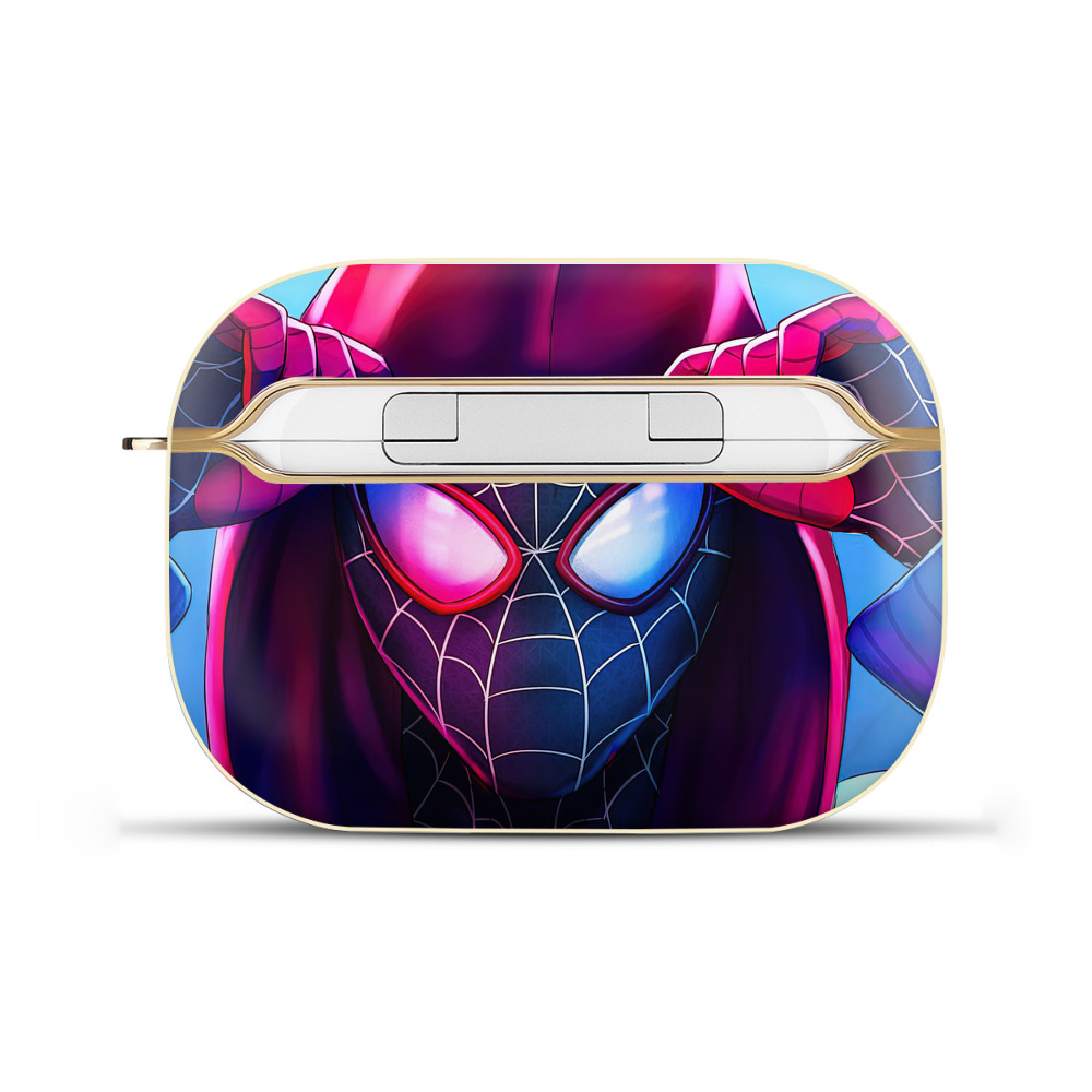 （画像用） Spider Man スパイダーマン 【AirPods Pro用】ハードシェル保護ケース｜耐衝撃・防指紋・カラビナ付き商品仕様