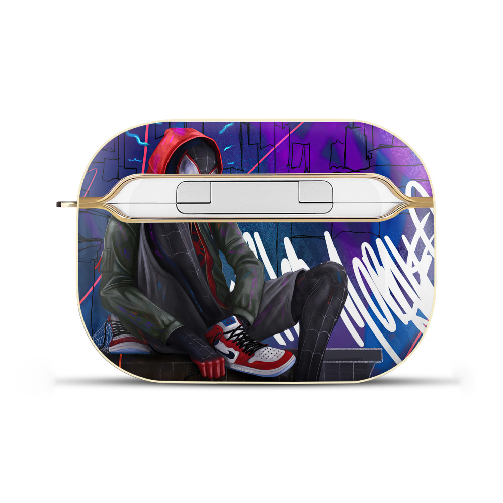 （画像用） Spider Man スパイダーマン 【AirPods Pro用】ハードシェル保護ケース｜耐衝撃・防指紋・カラビナ付き商品仕様