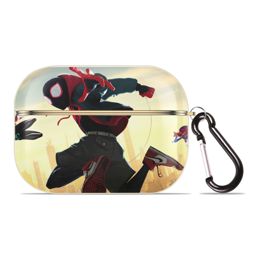 （画像用） Spider Man スパイダーマン 【AirPods Pro用】ハードシェル保護ケース｜耐衝撃・防指紋・カラビナ付き商品仕様