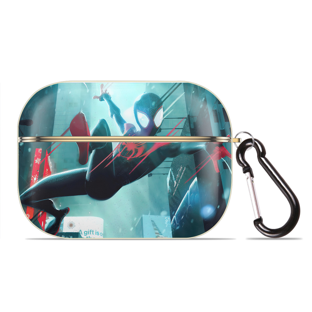 （画像用） Spider Man スパイダーマン 【AirPods Pro用】ハードシェル保護ケース｜耐衝撃・防指紋・カラビナ付き商品仕様