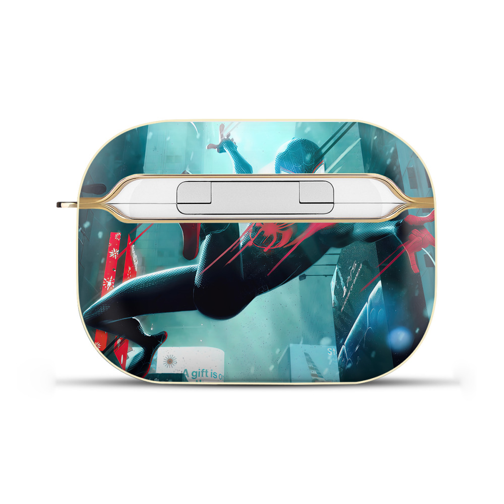 （画像用） Spider Man スパイダーマン 【AirPods Pro用】ハードシェル保護ケース｜耐衝撃・防指紋・カラビナ付き商品仕様