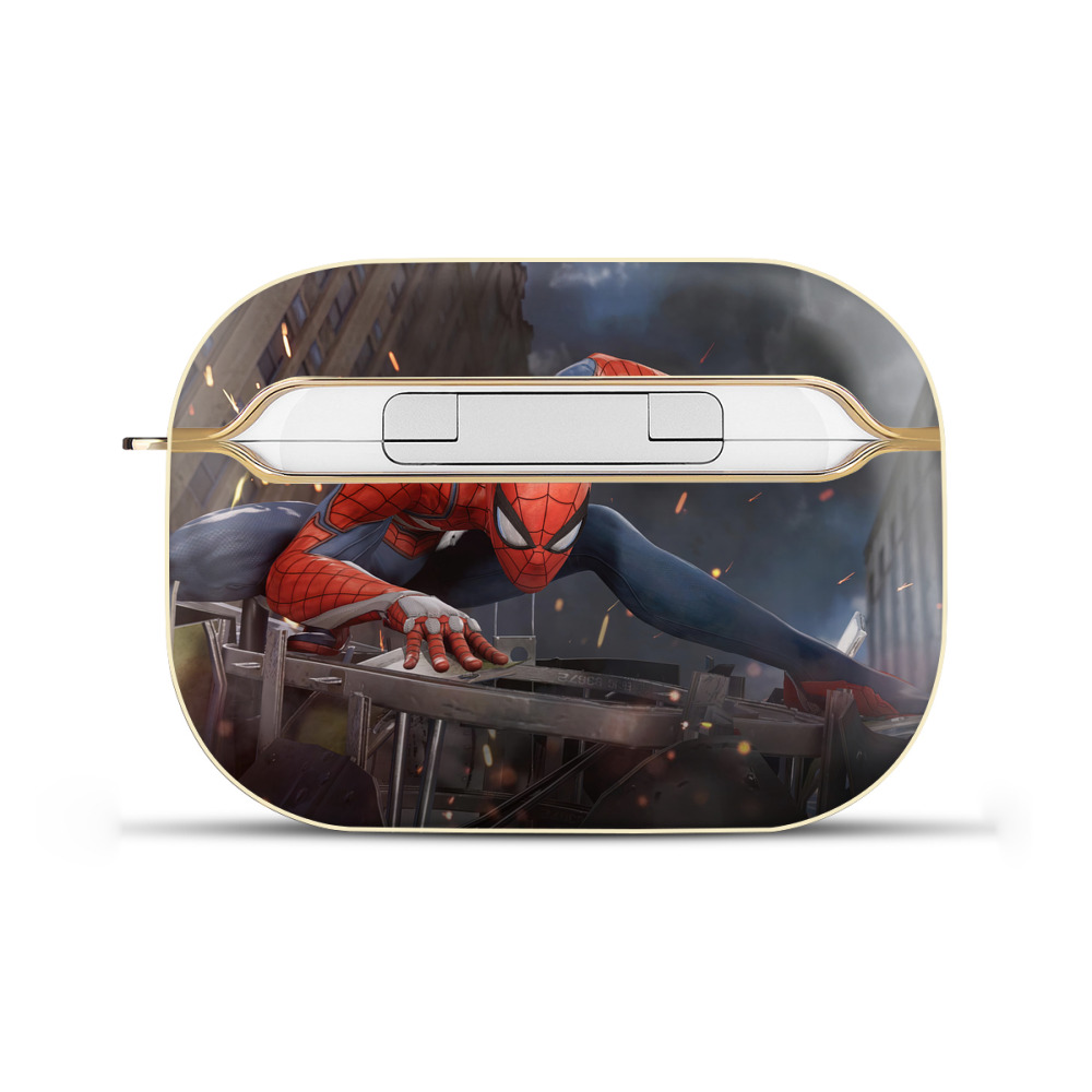 （画像用） Spider Man スパイダーマン 【AirPods Pro用】ハードシェル保護ケース｜耐衝撃・防指紋・カラビナ付き商品仕様
