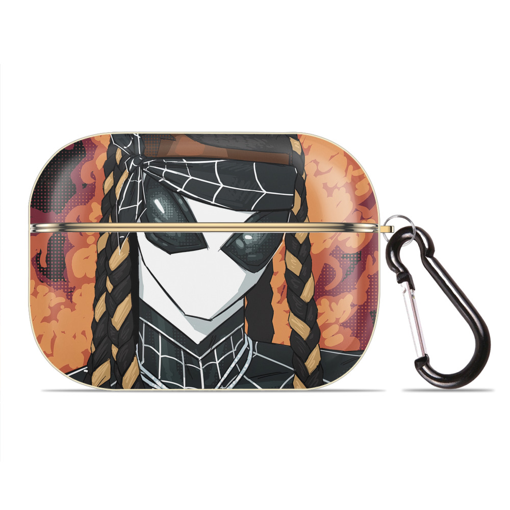 （画像用） Spider Man スパイダーマン 【AirPods Pro用】ハードシェル保護ケース｜耐衝撃・防指紋・カラビナ付き商品仕様