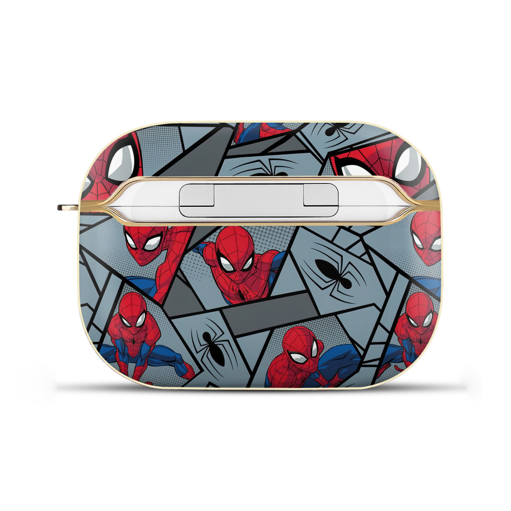 （画像用） Spider Man スパイダーマン 【AirPods Pro用】ハードシェル保護ケース｜耐衝撃・防指紋・カラビナ付き商品仕様