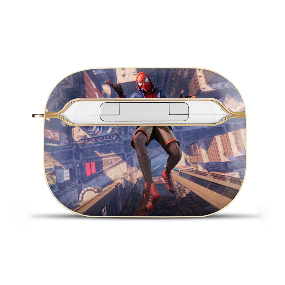 （画像用） Spider Man スパイダーマン 【AirPods Pro用】ハードシェル保護ケース｜耐衝撃・防指紋・カラビナ付き商品仕様