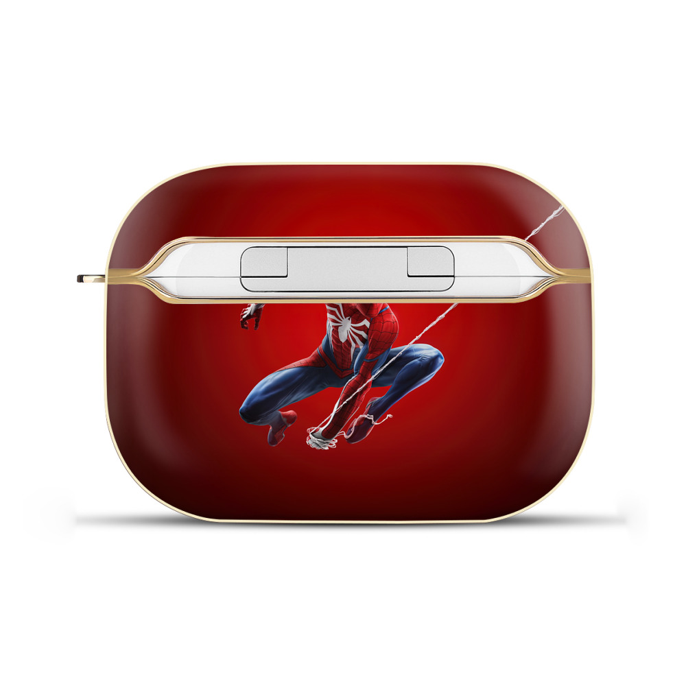 （画像用） Spider Man スパイダーマン 【AirPods Pro用】ハードシェル保護ケース｜耐衝撃・防指紋・カラビナ付き商品仕様