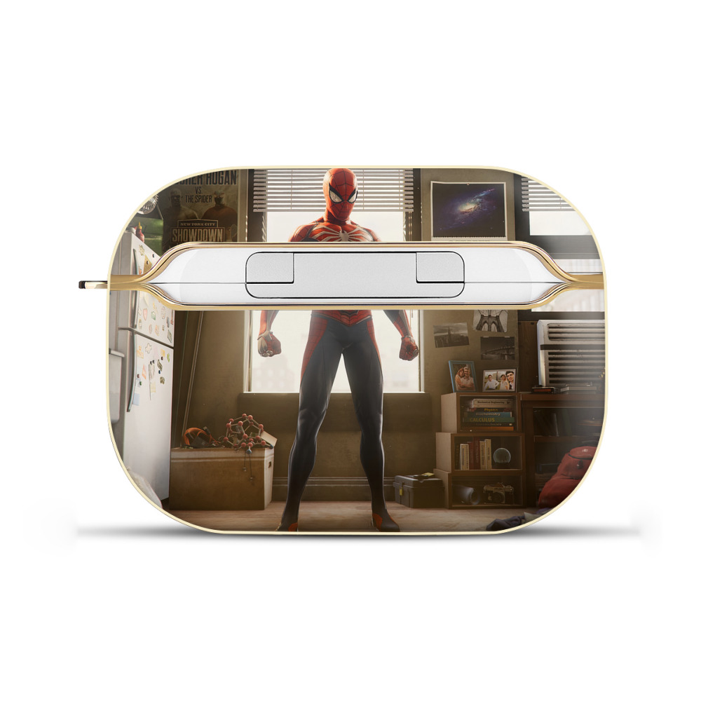 （画像用） Spider Man スパイダーマン 【AirPods Pro用】ハードシェル保護ケース｜耐衝撃・防指紋・カラビナ付き商品仕様