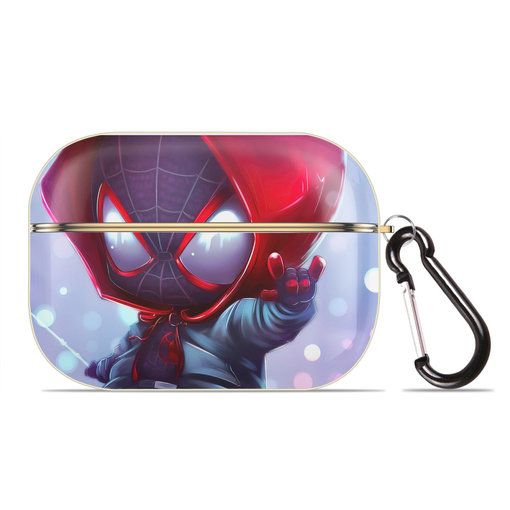 （画像用） Spider Man スパイダーマン 【AirPods Pro用】ハードシェル保護ケース｜耐衝撃・防指紋・カラビナ付き商品仕様