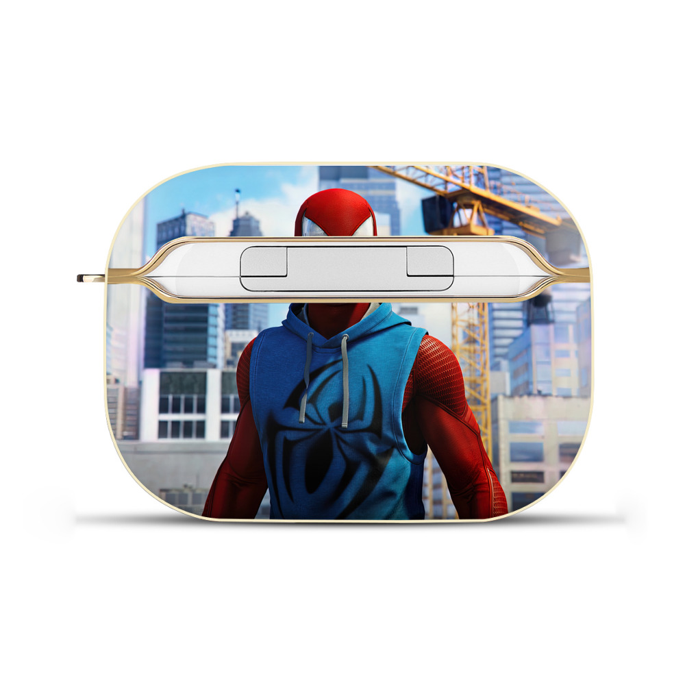 （画像用） Spider Man スパイダーマン 【AirPods Pro用】ハードシェル保護ケース｜耐衝撃・防指紋・カラビナ付き商品仕様