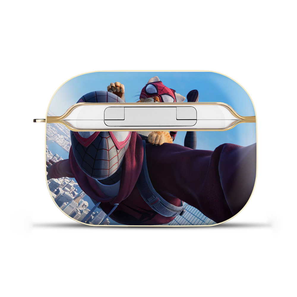 （画像用） Spider Man スパイダーマン 【AirPods Pro用】ハードシェル保護ケース｜耐衝撃・防指紋・カラビナ付き商品仕様
