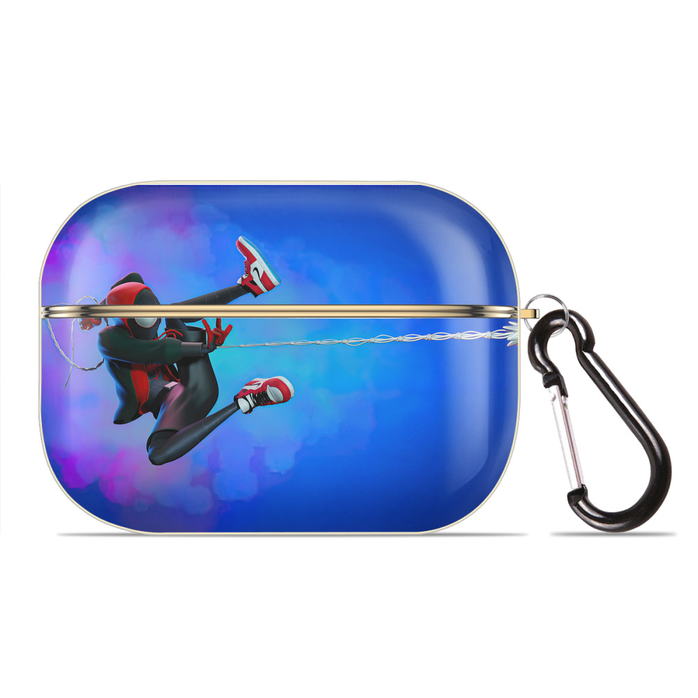 （画像用） Spider Man スパイダーマン 【AirPods Pro用】ハードシェル保護ケース｜耐衝撃・防指紋・カラビナ付き商品仕様