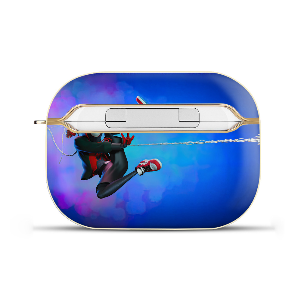 （画像用） Spider Man スパイダーマン 【AirPods Pro用】ハードシェル保護ケース｜耐衝撃・防指紋・カラビナ付き商品仕様