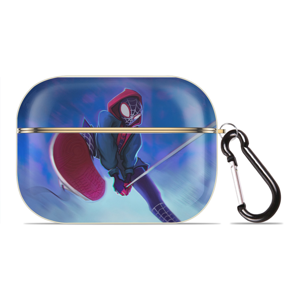 （画像用） Spider Man スパイダーマン 【AirPods Pro用】ハードシェル保護ケース｜耐衝撃・防指紋・カラビナ付き商品仕様