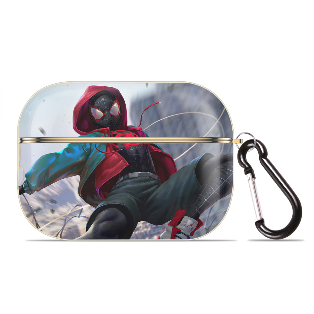 （画像用） Spider Man スパイダーマン 【AirPods Pro用】ハードシェル保護ケース｜耐衝撃・防指紋・カラビナ付き商品仕様
