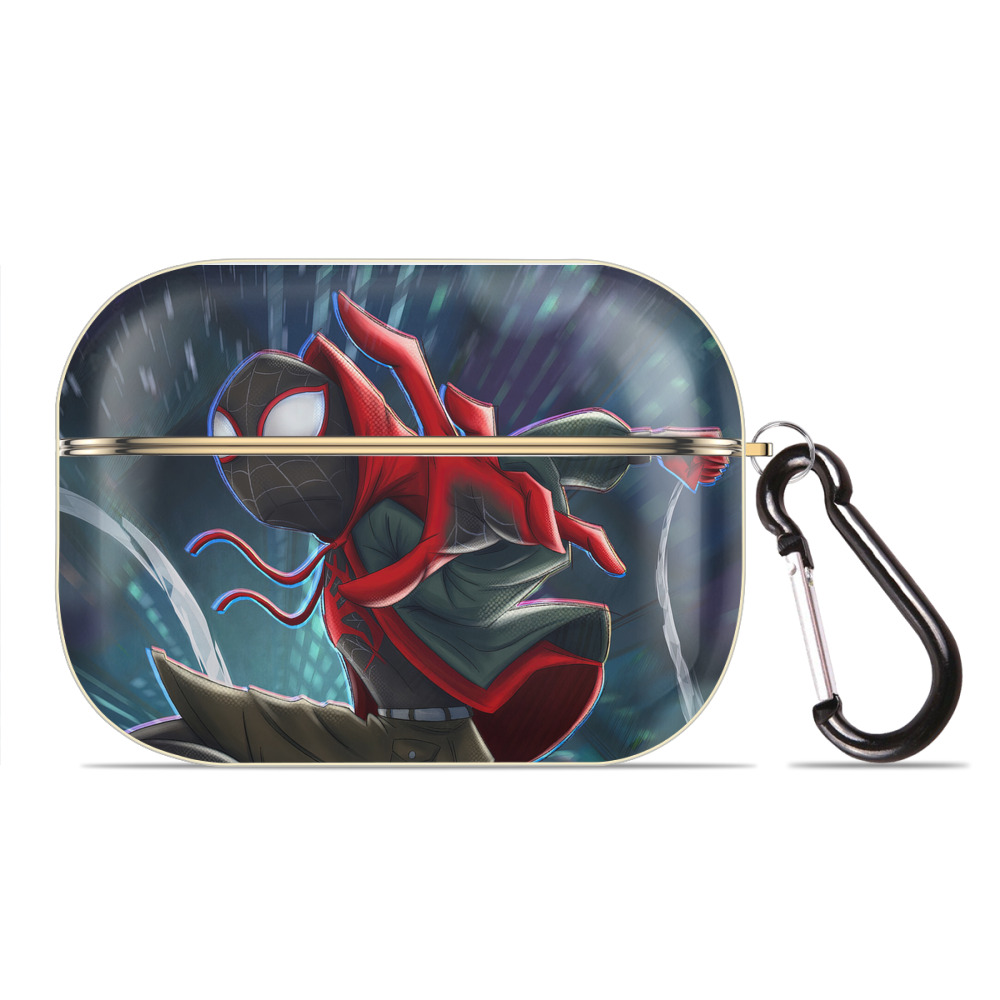 （画像用） Spider Man スパイダーマン 【AirPods Pro用】ハードシェル保護ケース｜耐衝撃・防指紋・カラビナ付き商品仕様