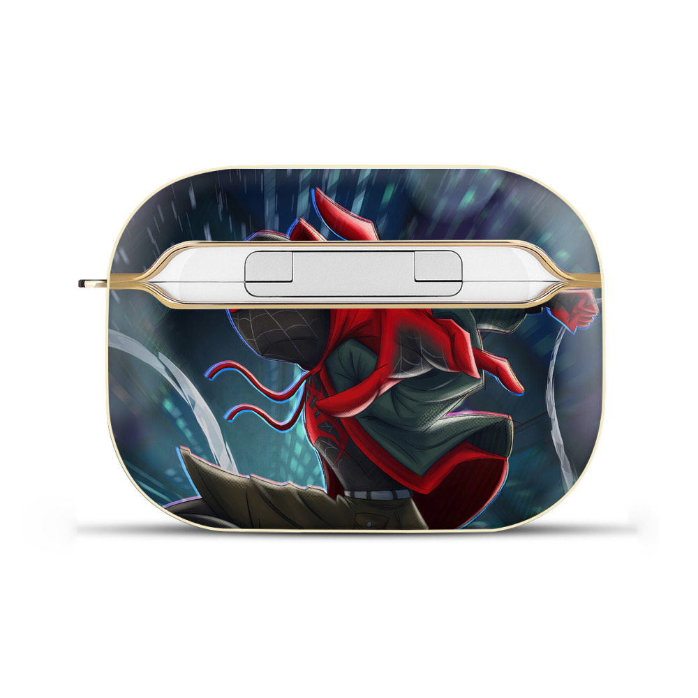 （画像用） Spider Man スパイダーマン 【AirPods Pro用】ハードシェル保護ケース｜耐衝撃・防指紋・カラビナ付き商品仕様