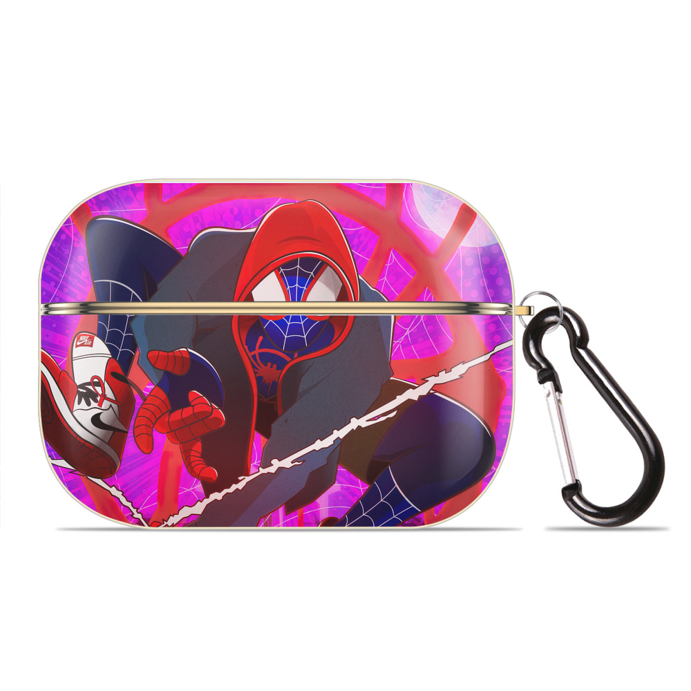 （画像用） Spider Man スパイダーマン 【AirPods Pro用】ハードシェル保護ケース｜耐衝撃・防指紋・カラビナ付き商品仕様