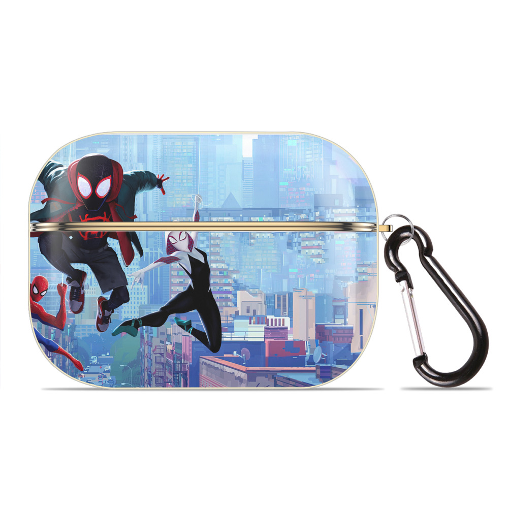 （画像用） Spider Man スパイダーマン 【AirPods Pro用】ハードシェル保護ケース｜耐衝撃・防指紋・カラビナ付き商品仕様