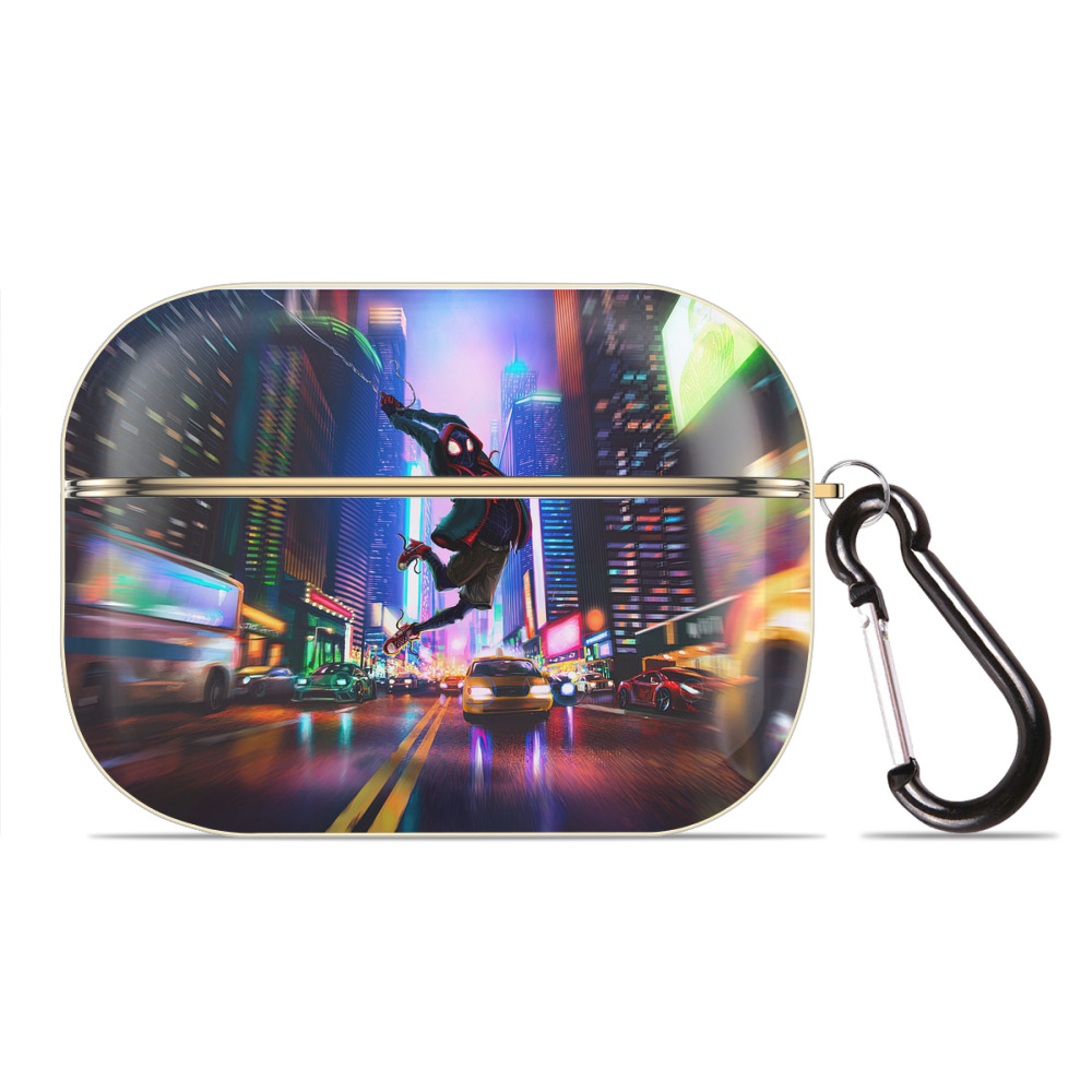 （画像用） Spider Man スパイダーマン 【AirPods Pro用】ハードシェル保護ケース｜耐衝撃・防指紋・カラビナ付き商品仕様