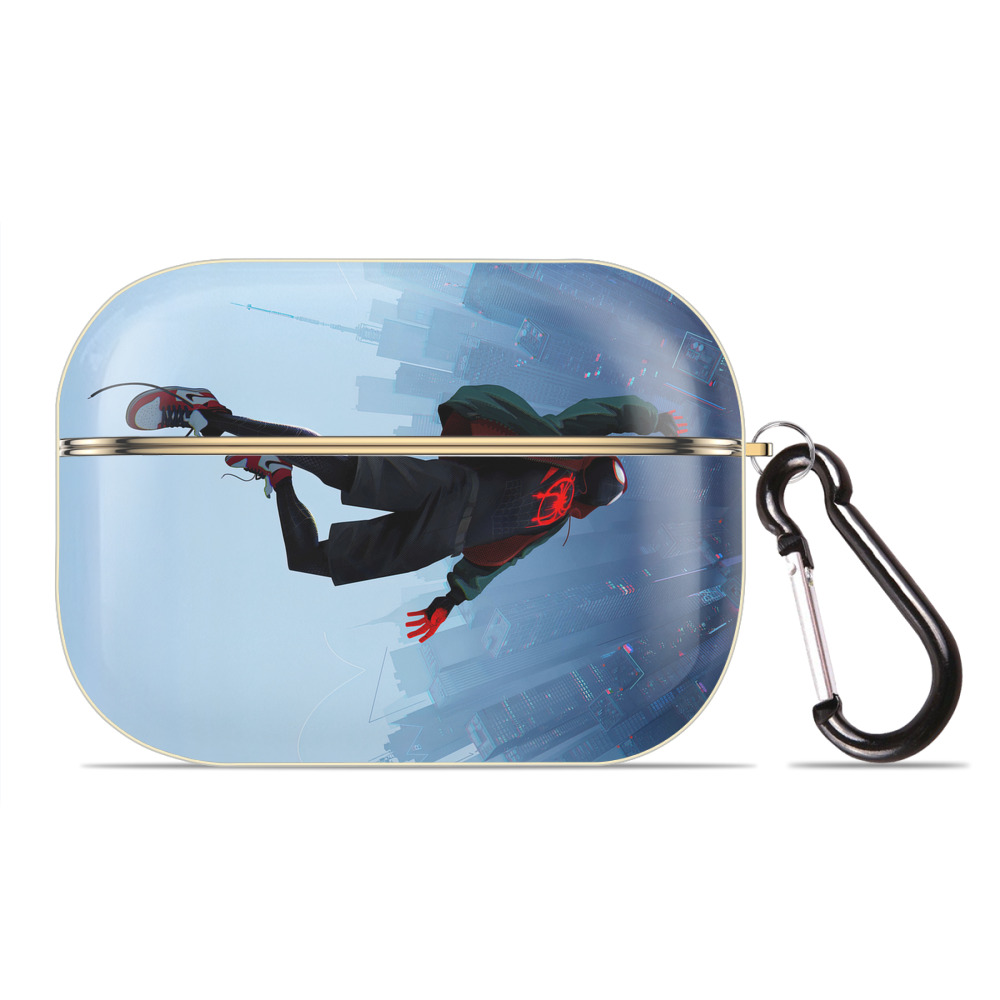 （画像用） Spider Man スパイダーマン 【AirPods Pro用】ハードシェル保護ケース｜耐衝撃・防指紋・カラビナ付き商品仕様