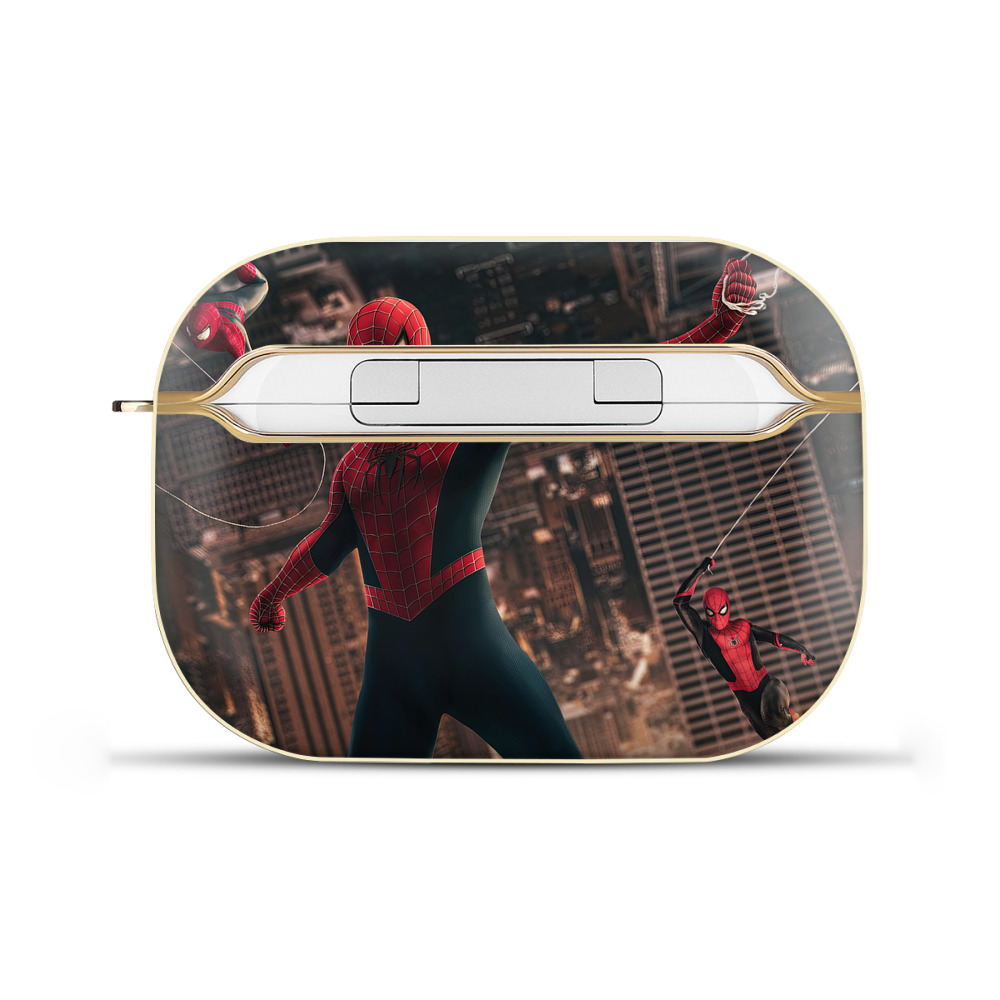 （画像用） Spider Man スパイダーマン 【AirPods Pro用】ハードシェル保護ケース｜耐衝撃・防指紋・カラビナ付き商品仕様
