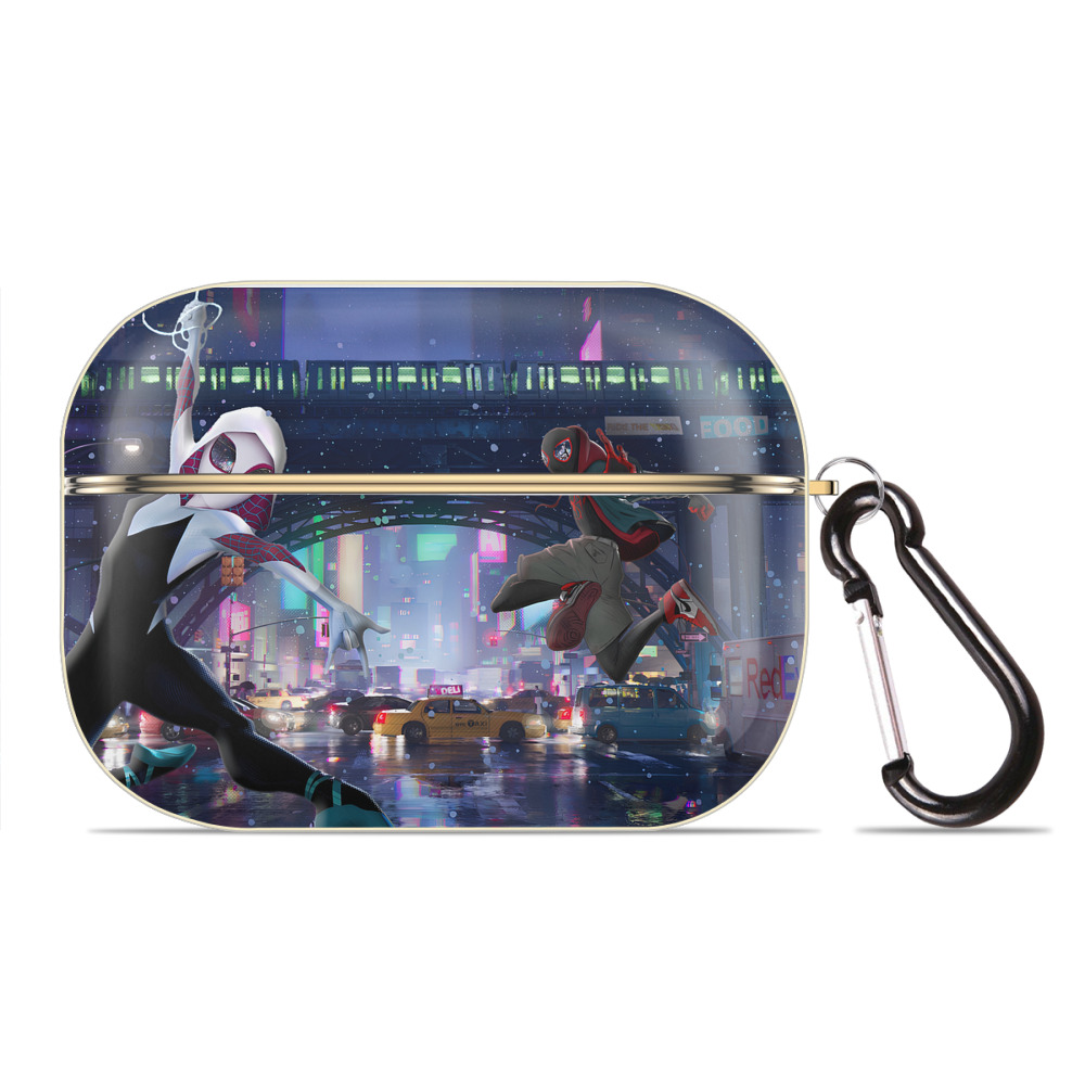 （画像用） Spider Man スパイダーマン 【AirPods Pro用】ハードシェル保護ケース｜耐衝撃・防指紋・カラビナ付き商品仕様