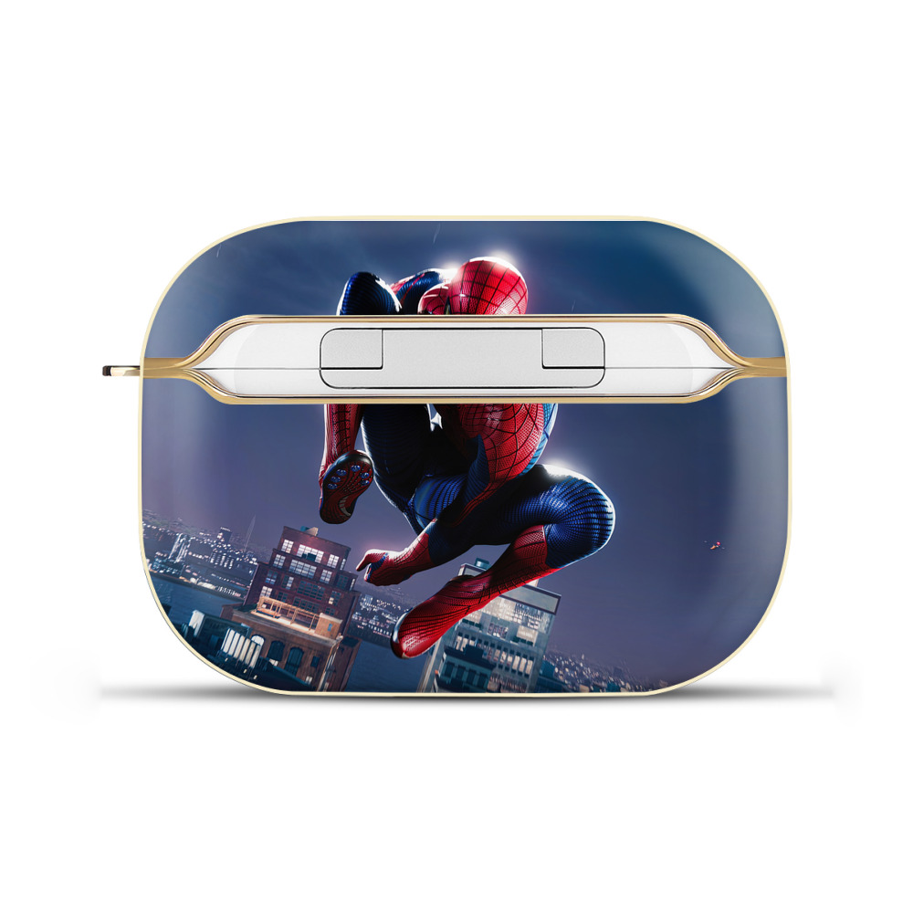 （画像用） Spider Man スパイダーマン 【AirPods Pro用】ハードシェル保護ケース｜耐衝撃・防指紋・カラビナ付き商品仕様