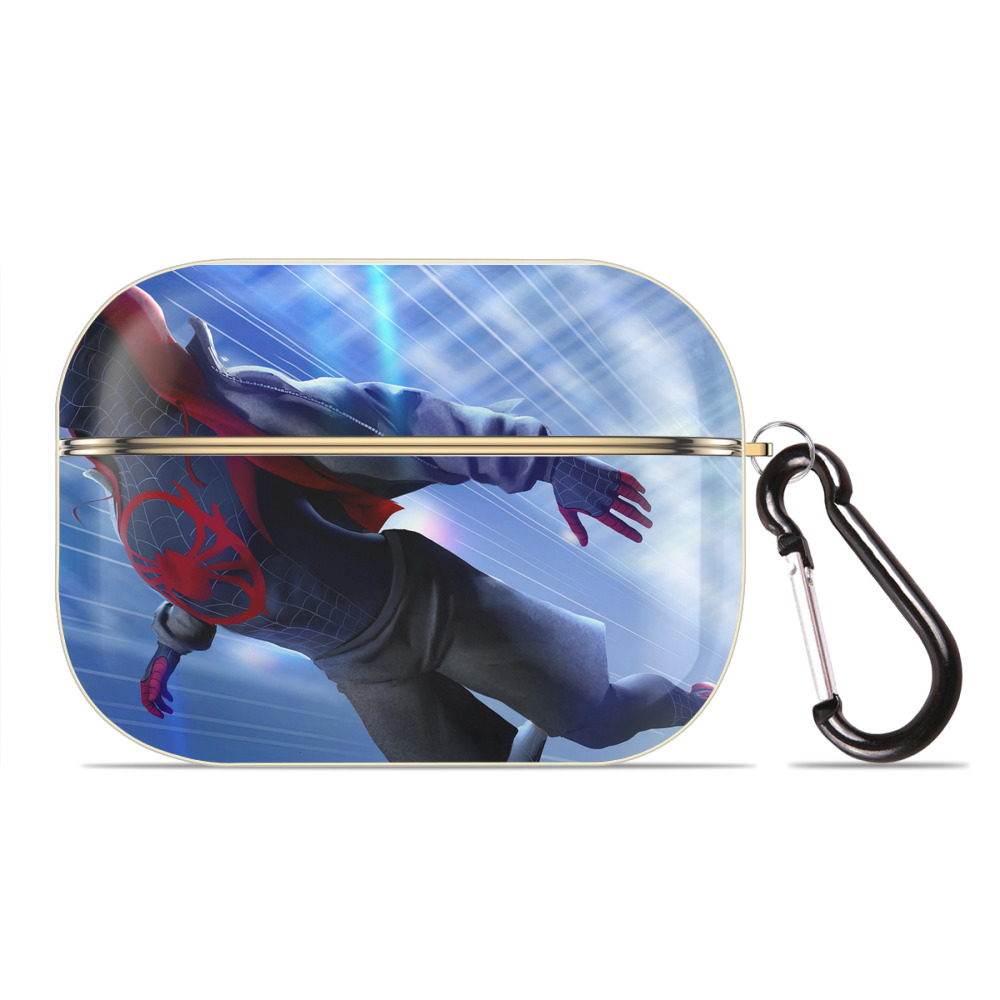 （画像用） Spider Man スパイダーマン 【AirPods Pro用】ハードシェル保護ケース｜耐衝撃・防指紋・カラビナ付き商品仕様
