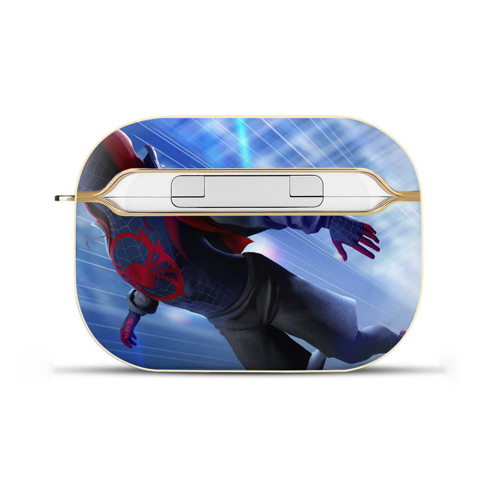 （画像用） Spider Man スパイダーマン 【AirPods Pro用】ハードシェル保護ケース｜耐衝撃・防指紋・カラビナ付き商品仕様