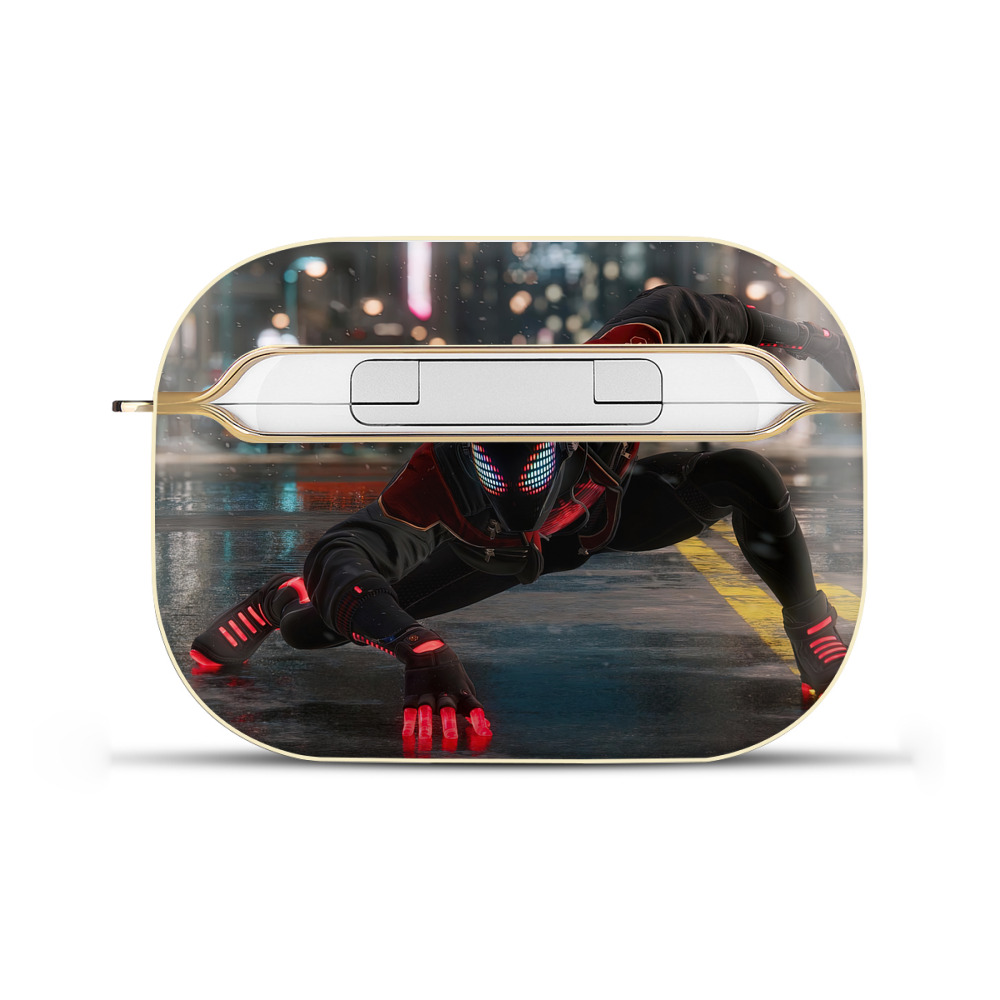 （画像用） Spider Man スパイダーマン 【AirPods Pro用】ハードシェル保護ケース｜耐衝撃・防指紋・カラビナ付き商品仕様