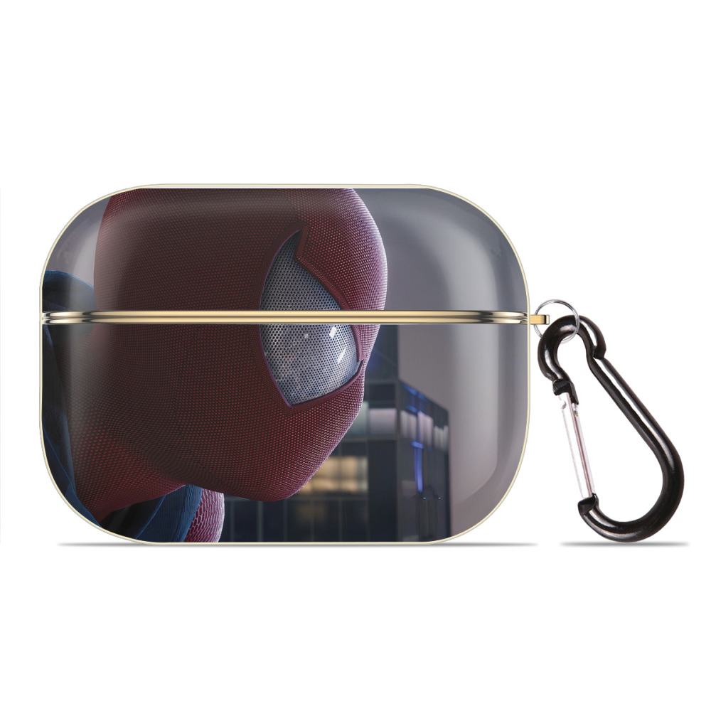 （画像用） Spider Man スパイダーマン 【AirPods Pro用】ハードシェル保護ケース｜耐衝撃・防指紋・カラビナ付き商品仕様