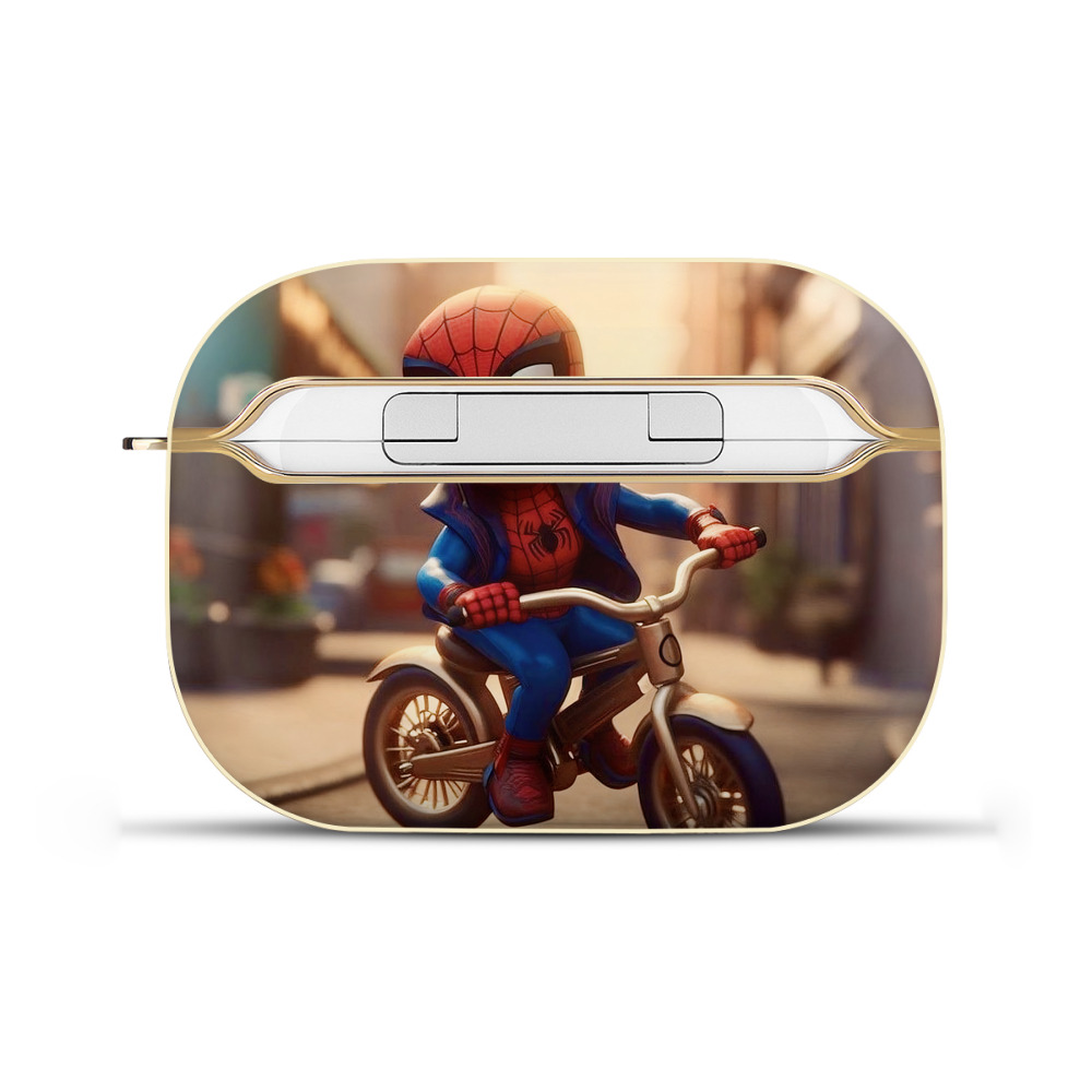 （画像用） Spider Man スパイダーマン 【AirPods Pro用】ハードシェル保護ケース｜耐衝撃・防指紋・カラビナ付き商品仕様