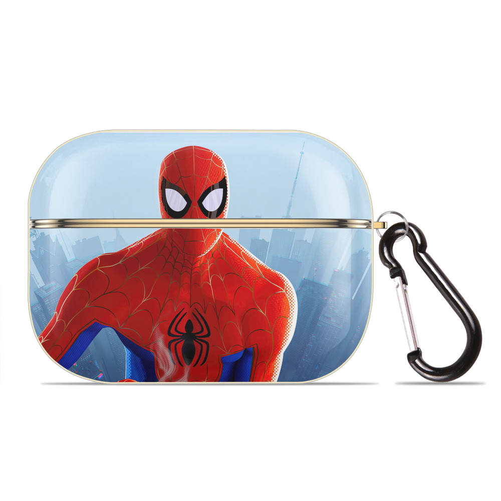 （画像用） Spider Man スパイダーマン 【AirPods Pro用】ハードシェル保護ケース｜耐衝撃・防指紋・カラビナ付き商品仕様