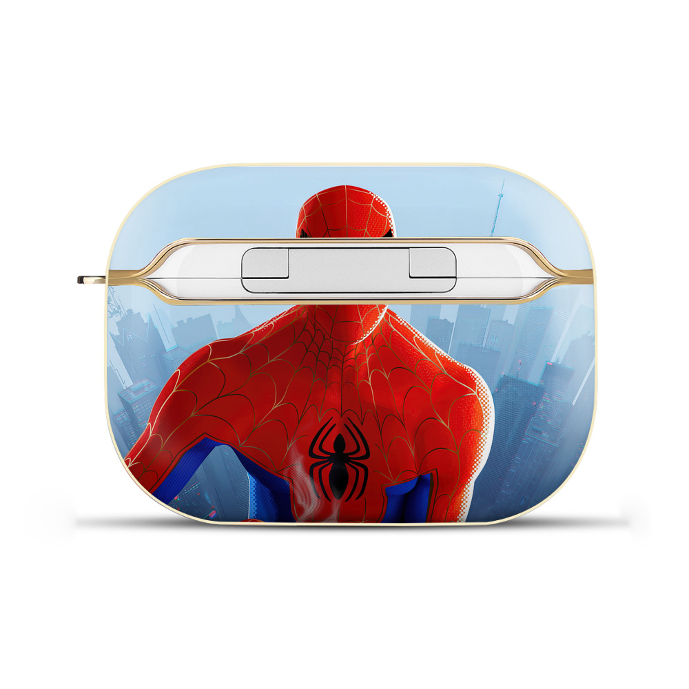（画像用） Spider Man スパイダーマン 【AirPods Pro用】ハードシェル保護ケース｜耐衝撃・防指紋・カラビナ付き商品仕様